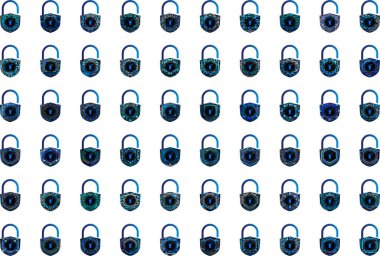 Soyut asma kilitler. güvenlik arkaplanı