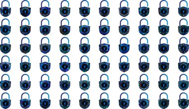 Soyut asma kilitler. güvenlik arkaplanı