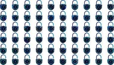 Soyut asma kilitler. güvenlik arkaplanı