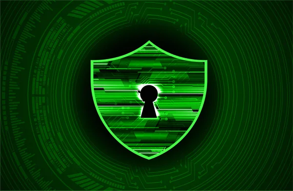 Cyber Security Concept Shield Keyhole Icon Digital Data Background Ilustruje — Stockový vektor