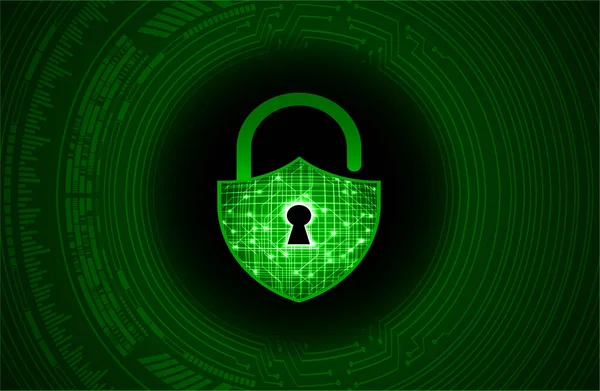 Siber güvenlik kavramı: Dijital veri arka planında anahtar deliği simgesi olan kalkan. Siber veri güvenliği ya da bilgi gizlilik fikrini görüntüler