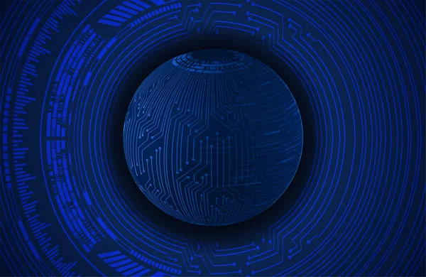 Cyber Circuit Future Technology Concept Background Fondo Abstracto Con Esfera — Archivo Imágenes Vectoriales