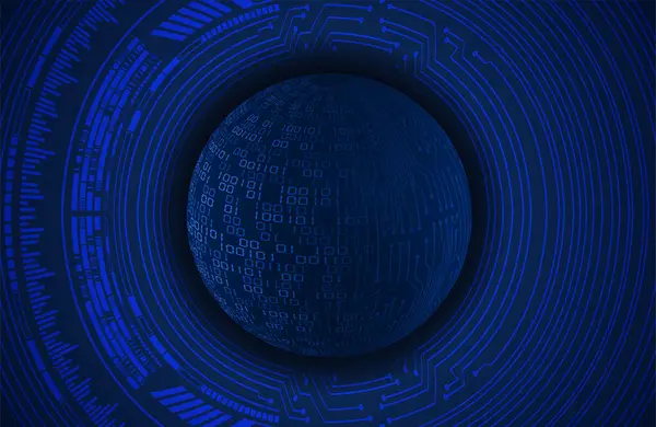 Digitale Blauwe Cirkel Technologie Achtergrond Abstracte Achtergrond Met Futuristische Sfeer — Stockvector
