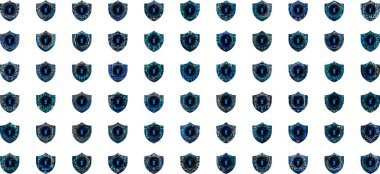 Vektör Kalkanı simgesi. güvenlik etiketleri.