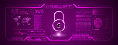 Soyut geçmişe sahip siber güvenlik kalkanı kavramı.