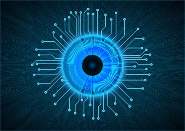 göz siber devre gelecekteki teknoloji konsepti