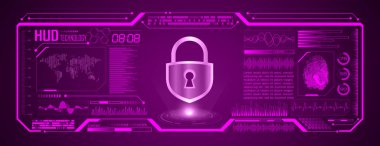 Siber güvenlik kavramı. soyut dijital arkaplan