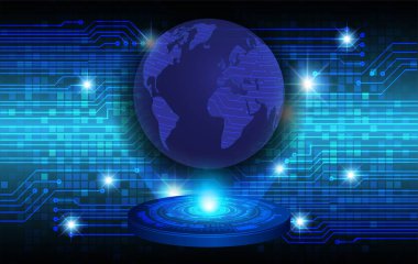 Toprak küresi dijital teknoloji arka planı