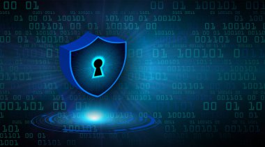 siber güvenlik kavramı arka plan, kilit, dijital yüksek hızlı internet bağlantı tasarımı