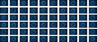  anahtar delikli bir set teknolojisi tasarım elementleri, vektör illüstrasyonu 