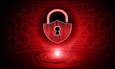 siber güvenlik veri koruma kavramı, arka planda soyut kilit bulunan gizlilik kavramı, dijital tasarım, vektör illüstrasyonu