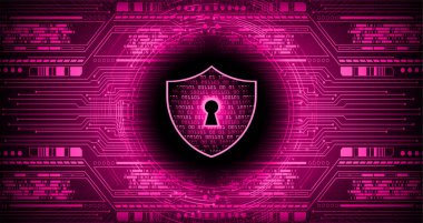 siber güvenlik kavramı, soyut arkaplanda dijital asma kilit, vektör illüstrasyonu