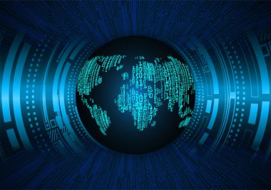 küresel ağ bağlantısı dünya haritası. küresel internet konsepti. 3 d