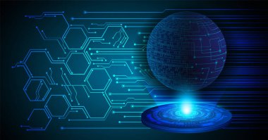 Fütürist teknoloji ve yenilik kavramına sahip soyut arkaplan