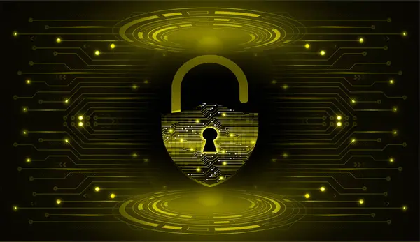 Concetto Sicurezza Informatica Sfondo Digitale Astratto — Vettoriale Stock