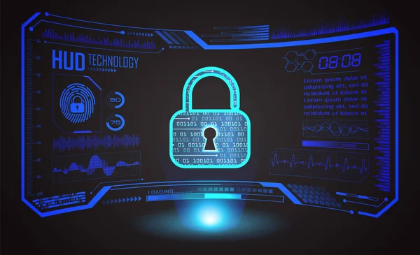 Dijital Siber Güvenlik Teknolojisi Kavramı — Stok Vektör