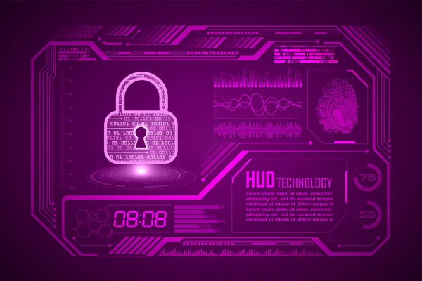 Achtergrond Van Het Concept Digitale Cyberbeveiligingstechnologie — Stockvector