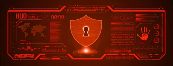 Siber Devre Gelecek Teknolojisi Güvenli Konsept Geçmişi — Stok Vektör