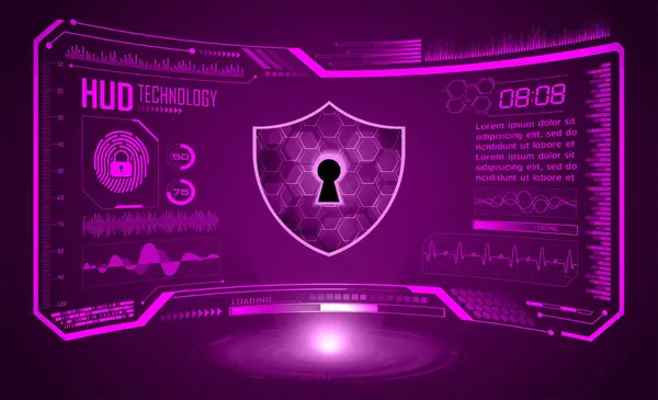 Ciberseguridad Protección Datos Concepto Tecnología Empresarial — Vector de stock