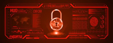 Fütüristik kullanıcı arayüzü, hud kullanıcı arayüzü, teknoloji ve bilim konsepti, soyut teknoloji arka planı