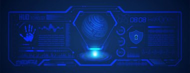 Fütürist bilim-kurgu hud arayüzü tasarımı