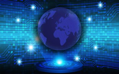 Siber güvenlik ve gelecekteki teknoloji kavramı