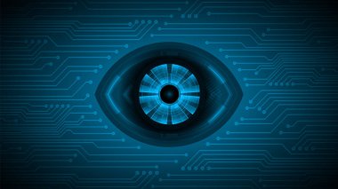 Göz devresi teknolojisi. kavram arkaplanı