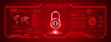 Siber güvenlik teknolojisi konsepti. Vektör arkaplanı