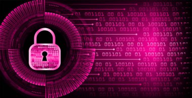 Siber güvenlik teknolojisi konsepti. Vektör arkaplanı