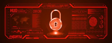 Siber güvenlik teknolojisi konsepti. Vektör arkaplanı