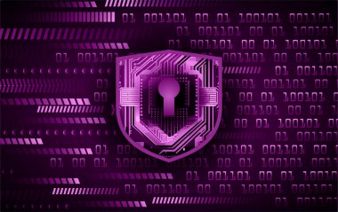 Siber güvenlik teknolojisi konsepti. Vektör arkaplanı