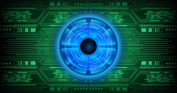 Auge Cyber Schaltung Zukunft Technologie Konzept Hintergrund — Stockvektor