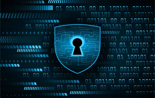 Hintergrund Cyber Sicherheit Und Zukunftstechnologie — Stockvektor