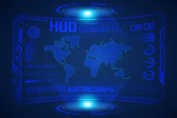 Interfaz Hud Futurista Tecnología Concepto Innovación — Vector de stock