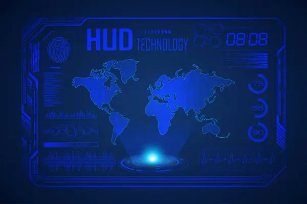 Concepto Tecnología Abstracta Con Holograma Futurista — Vector de stock