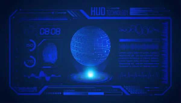 Futuristic Hud Elements Globe Concept Future Technology — Stock Vector