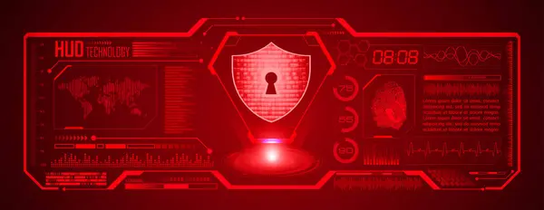 Siber Güvenlik Teknolojisi Konsepti Vektör Arkaplanı — Stok Vektör