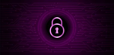 Cyber security concept. Abstract background with lock 