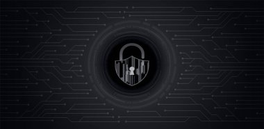 Cyber security concept. Abstract background with lock 