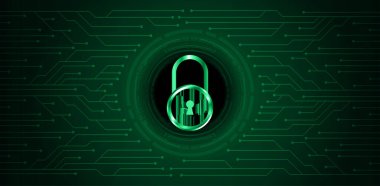 Cyber security concept. Abstract background with lock 