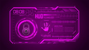 HUD dünya devre kartı gelecek teknolojisi, mavi hud siber güvenlik kavramı arka plan