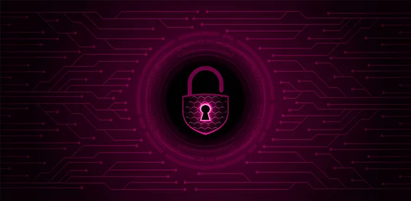 Cyber Security Concept Abstract Background Lock — Stockvector