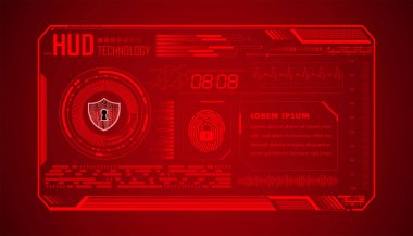 HUD devre kartı gelecek teknolojisi, mavi hud siber güvenlik kavramı