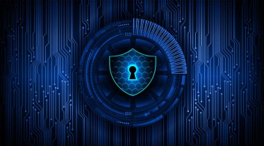 Siber güvenlik kavramı. Anahtar delikli kalkan 