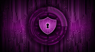 Siber güvenlik kavramı. Anahtar delikli kalkan 