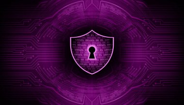 Siber güvenlik kavramı. Anahtar delikli kalkan 