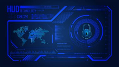 hud kullanıcı arayüzü. Gelecekteki sanal arayüzün vektör çizimi.