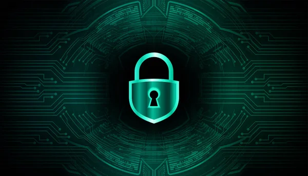 Ciberseguridad Concepto Protección Datos Concepto Privacidad — Vector de stock