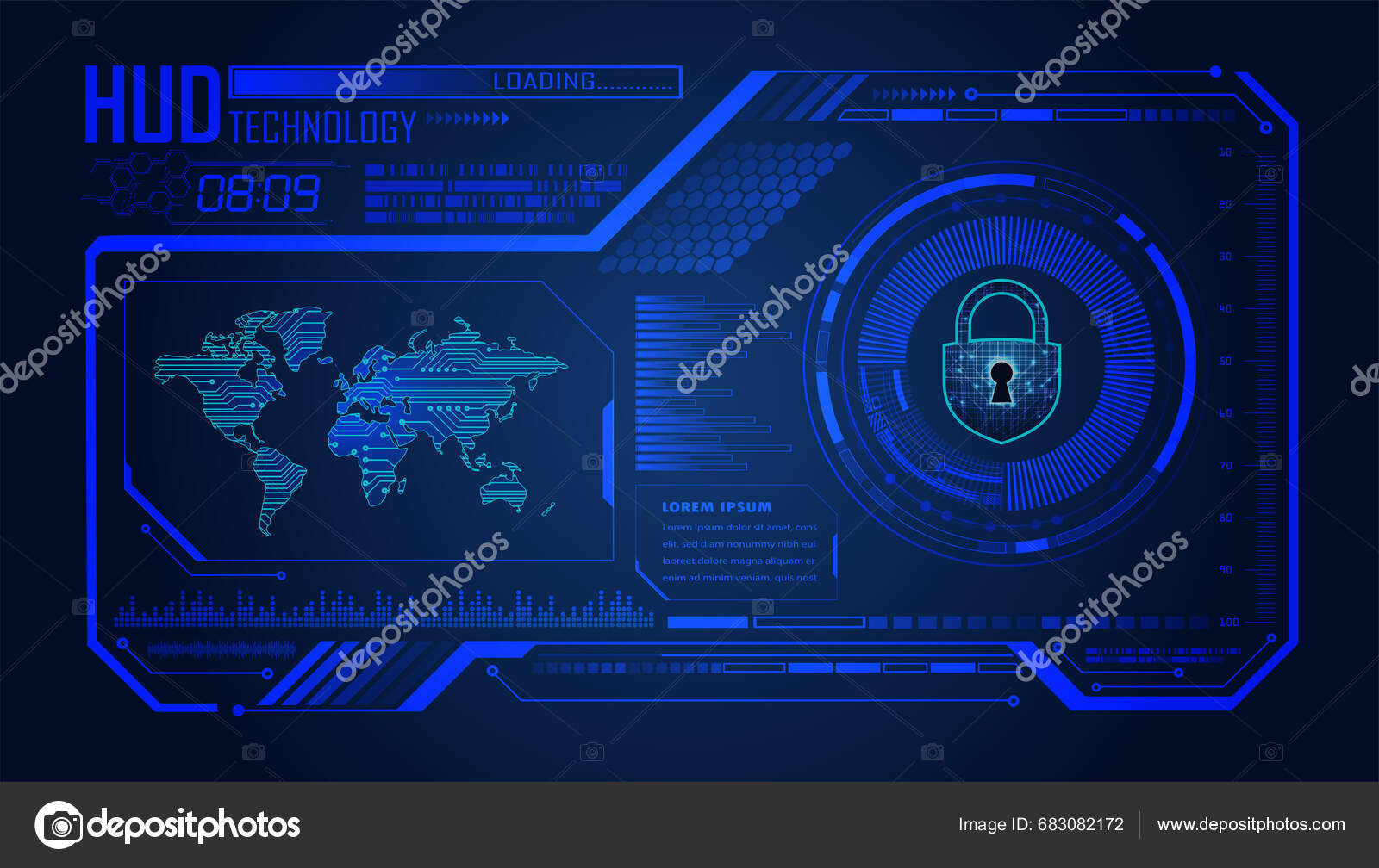 Futuristic Hud Interface Hud Interface Hud User Interface Stock Vector Futuristic Hud Interface Hud Interface Hud User Interface Stock Vector