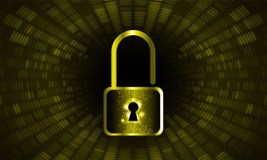 dijital kilit teknolojisi arka planı. siber güvenlik kavramı.